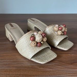 Sam Edelman Weston heel in eggshell weave